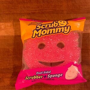🧡 Scrub Mommy Dual-Sided Pink Scrubber + Sponge